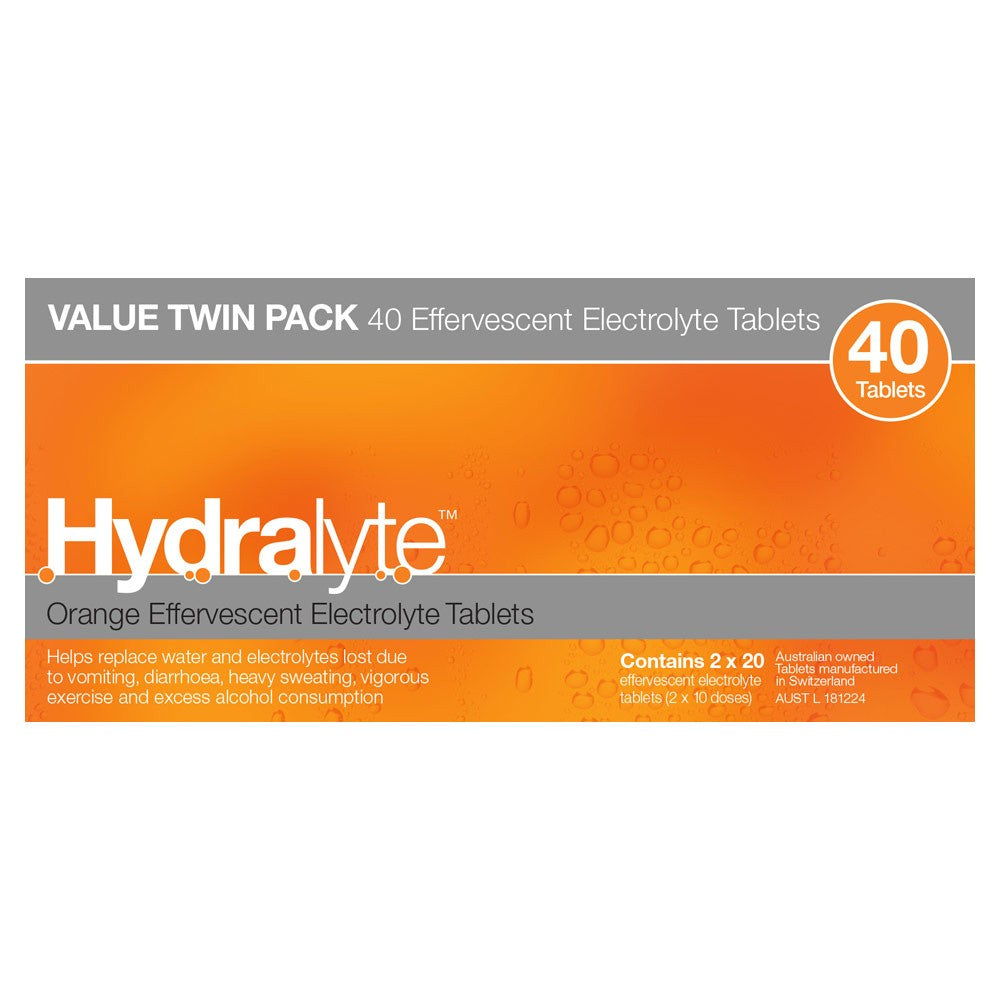 Hydralyte Electrolyte Effervescent Tablets (40)